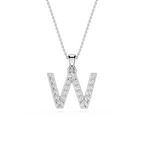 W Lab Grown Diamond Initial Pendant Necklace