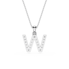 W Lab Grown Diamond Initial Pendant Necklace