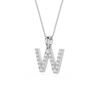 W Lab Grown Diamond Initial Pendant Necklace