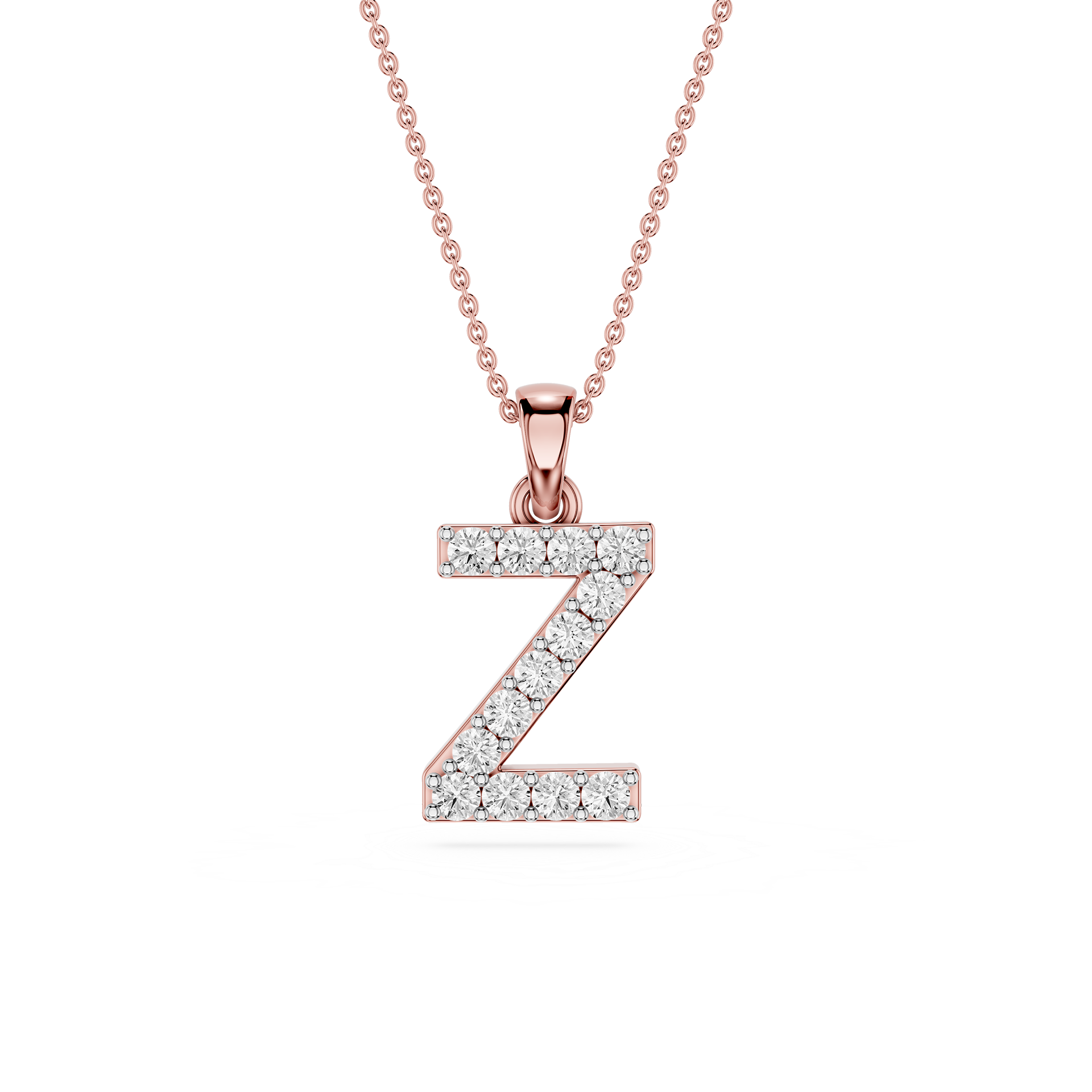 Z Lab Grown Diamond Initial Pendant Necklace
