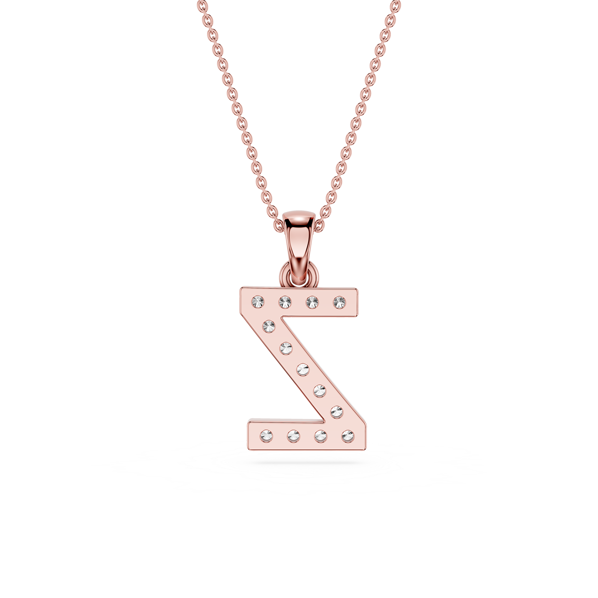 Z Lab Grown Diamond Initial Pendant Necklace