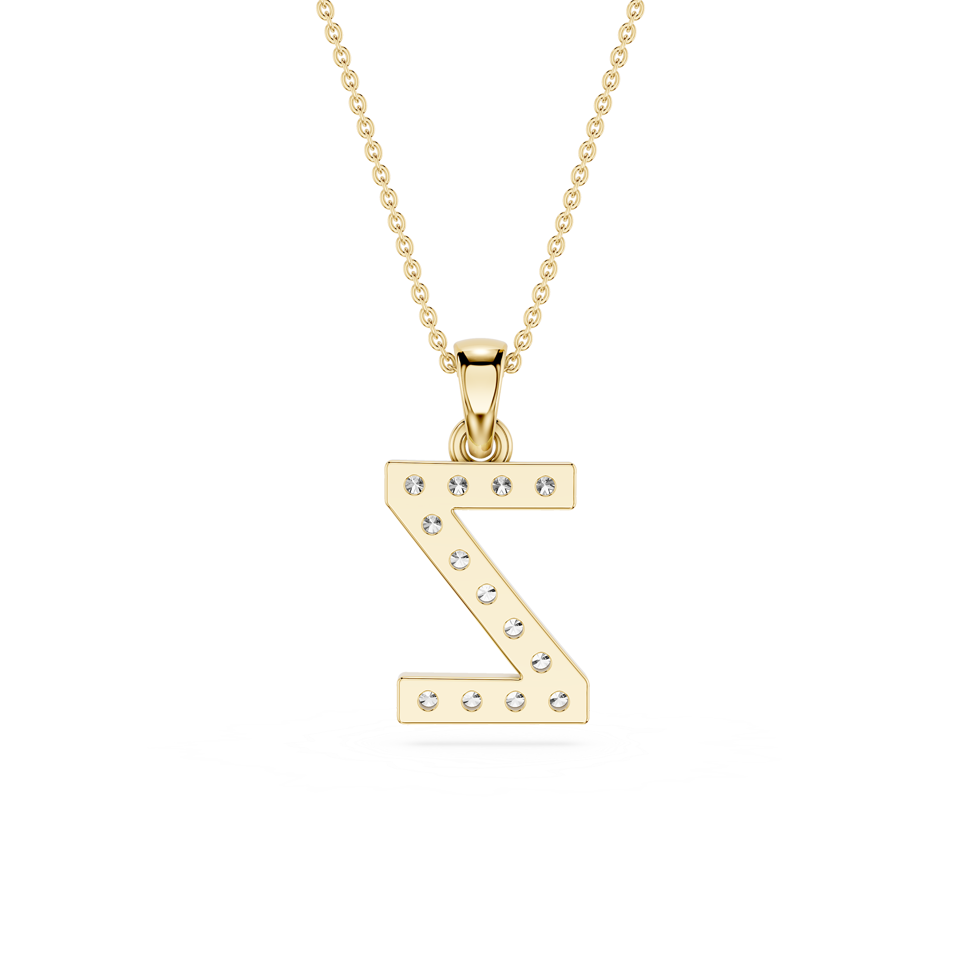 Z Lab Grown Diamond Initial Pendant Necklace