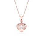 Heart Lab Grown Diamond Halo Pendant Necklace