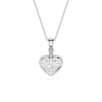 Heart Lab Grown Diamond Halo Pendant Necklace