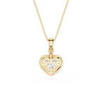 Heart Lab Grown Diamond Halo Pendant Necklace