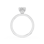 Diamond ring with a white background