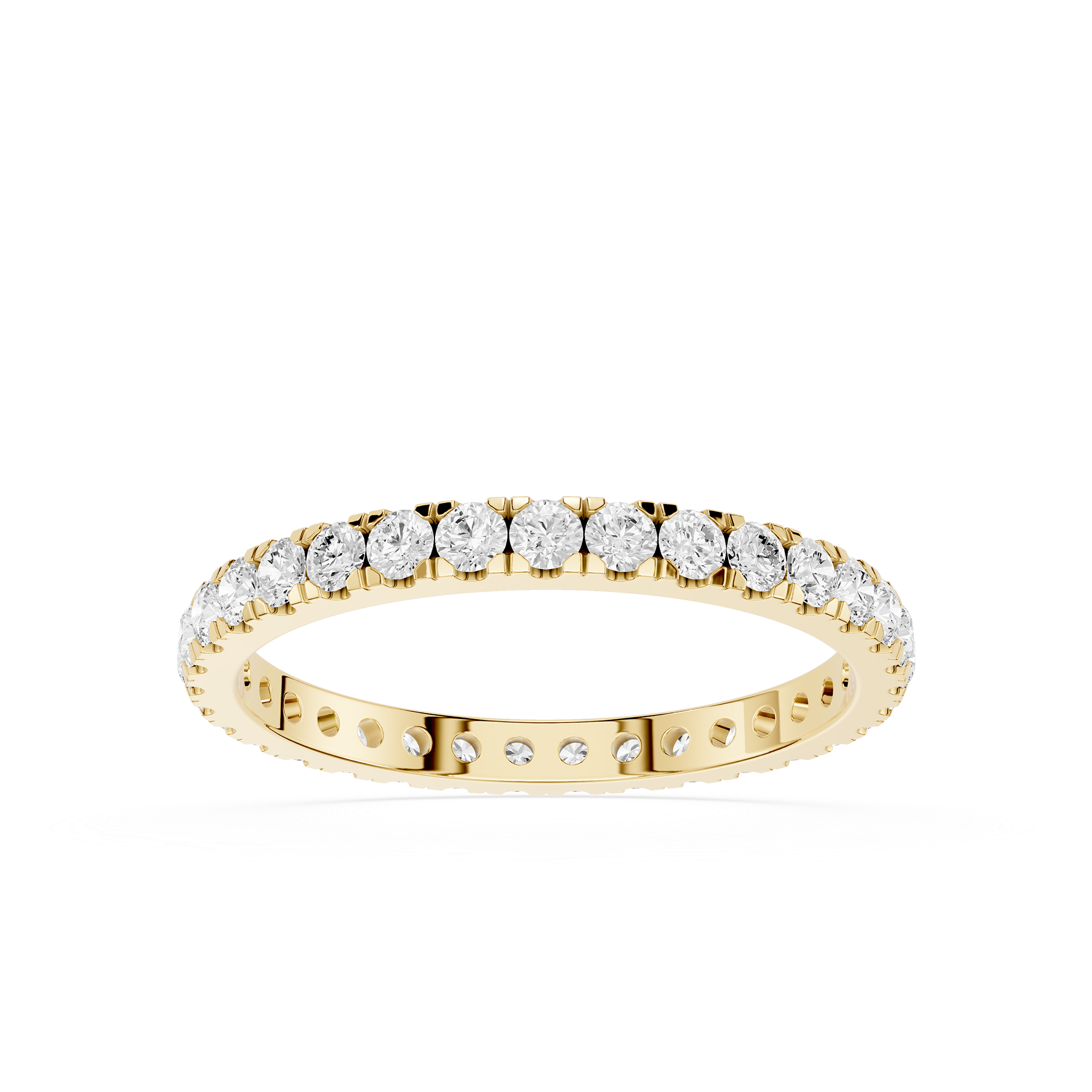 Round Diamond Half Eternity Band