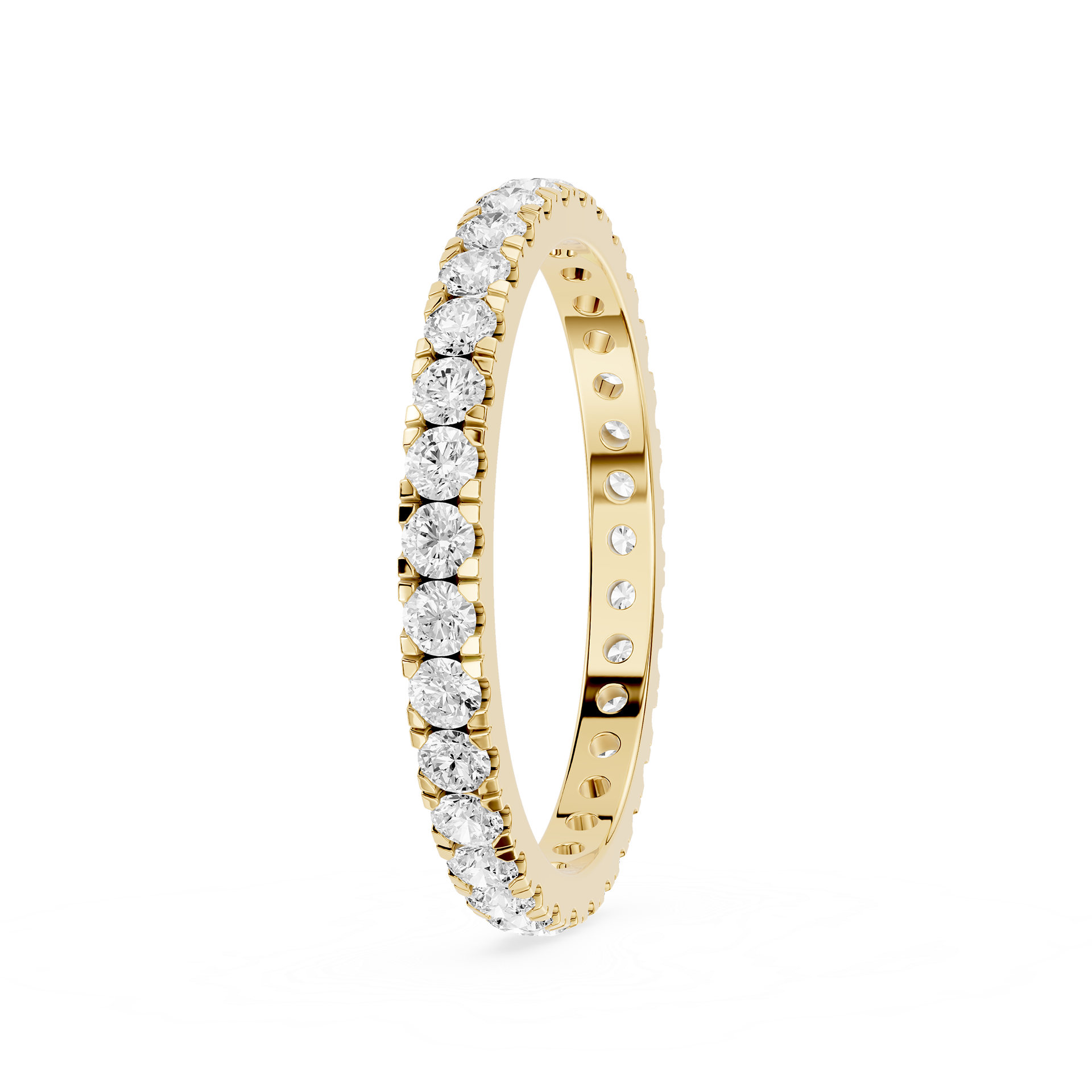 Round Diamond Half Eternity Band