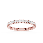  Rose Gold Diamond ring on a white background