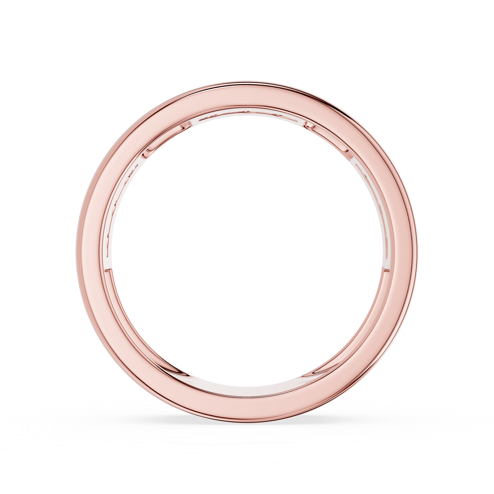 Round Cut Flush Set Lab Diamond Men's Band Ring