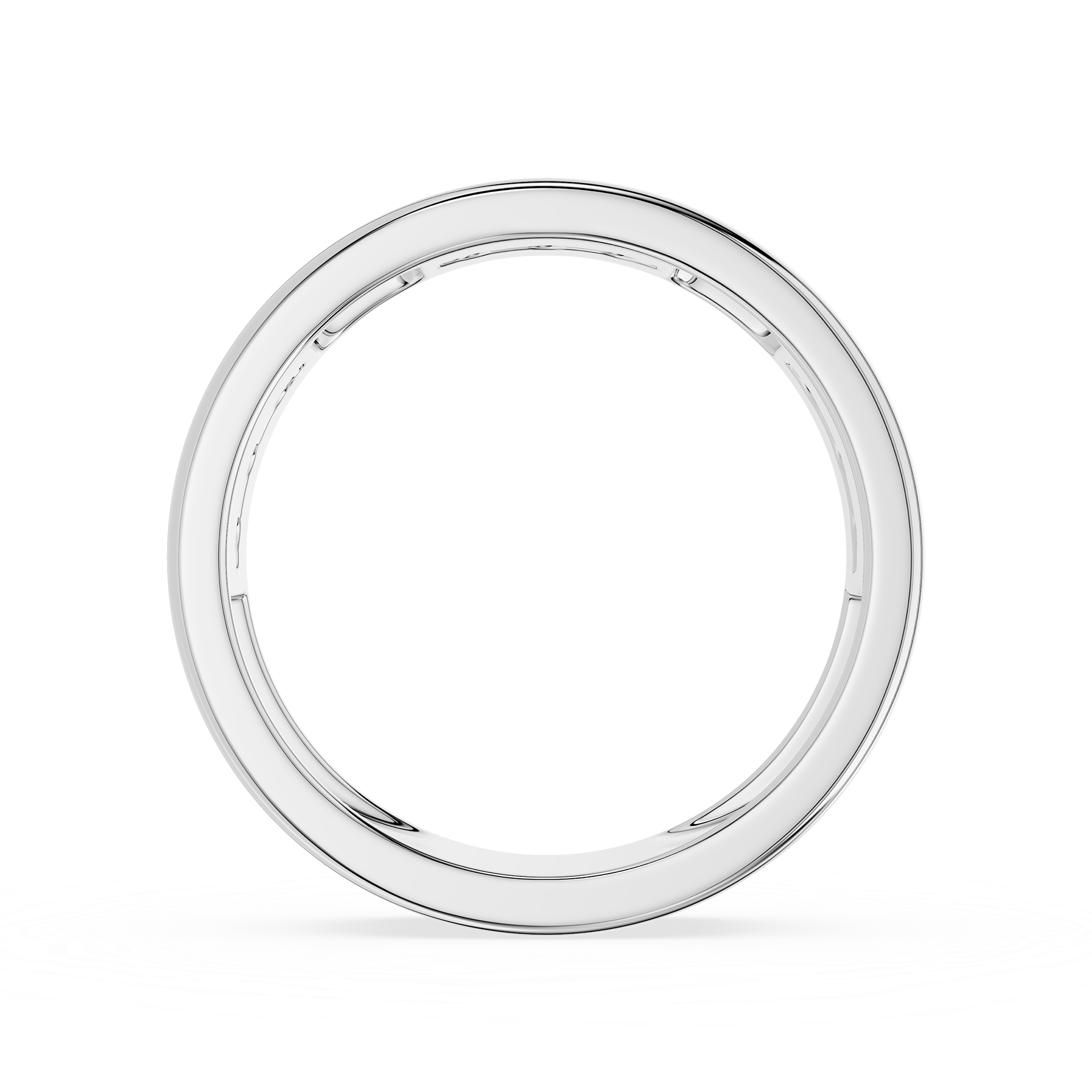 Round Cut Flush Set Lab Diamond Men's Band Ring
