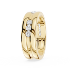 Round Cut Flush Set Lab Diamond Men's Band Ring