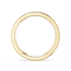 Round Cut Flush Set Lab Diamond Men's Band Ring