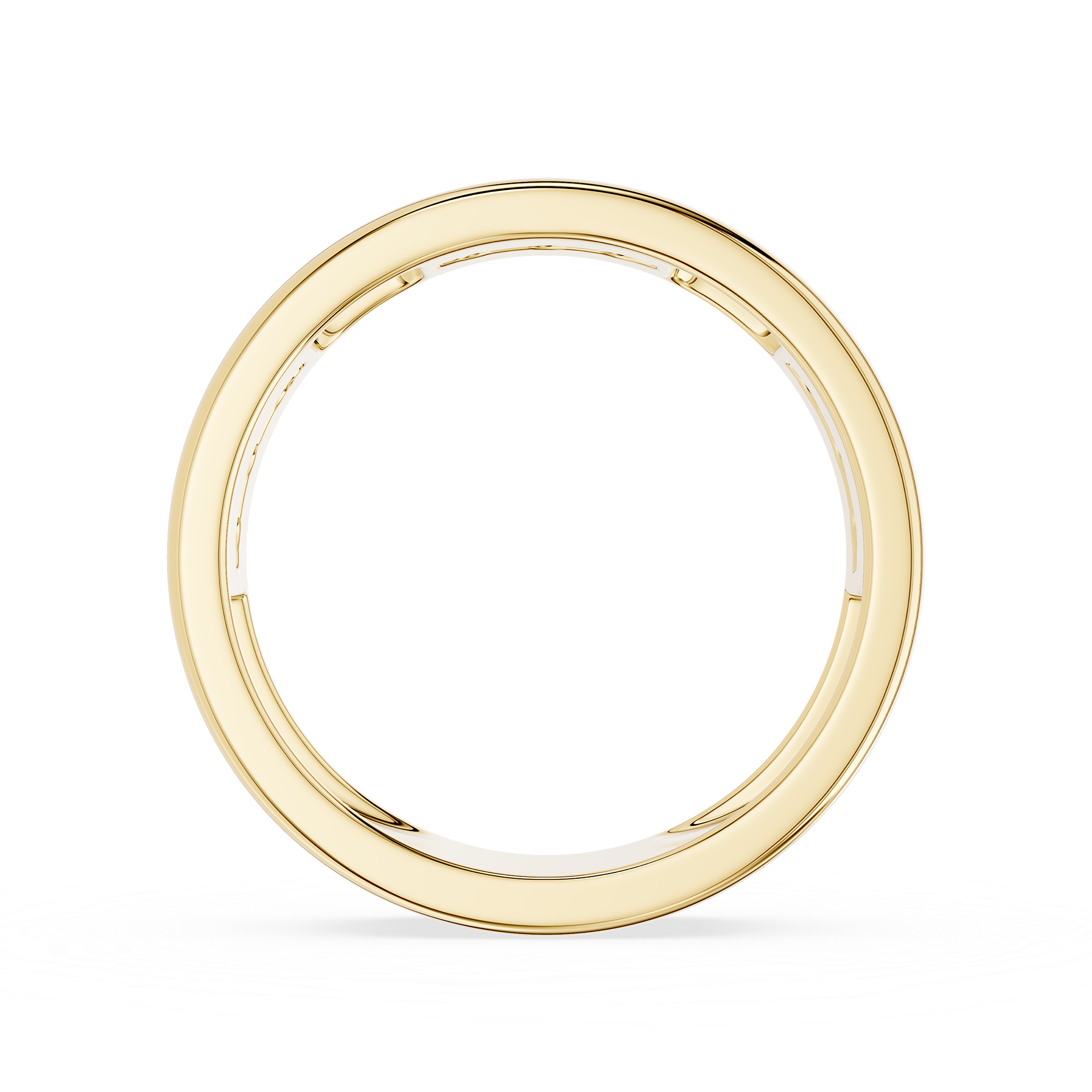 Round Cut Flush Set Lab Diamond Men's Band Ring