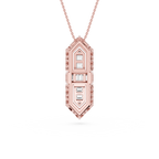 Baguette Lab Grown Diamond Art Deco Pendant Necklace