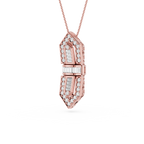 Baguette Lab Grown Diamond Art Deco Pendant Necklace