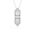 Baguette Lab Grown Diamond Art Deco Pendant Necklace