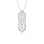 Baguette Lab Grown Diamond Art Deco Pendant Necklace