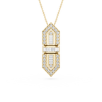 Baguette Lab Grown Diamond Art Deco Pendant Necklace