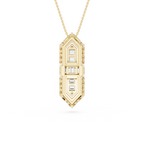 Baguette Lab Grown Diamond Art Deco Pendant Necklace
