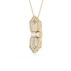 Baguette Lab Grown Diamond Art Deco Pendant Necklace