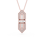 Baguette Lab Grown Diamond Art Deco Pendant Necklace