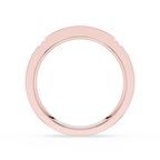 Rose gold ring on a white background