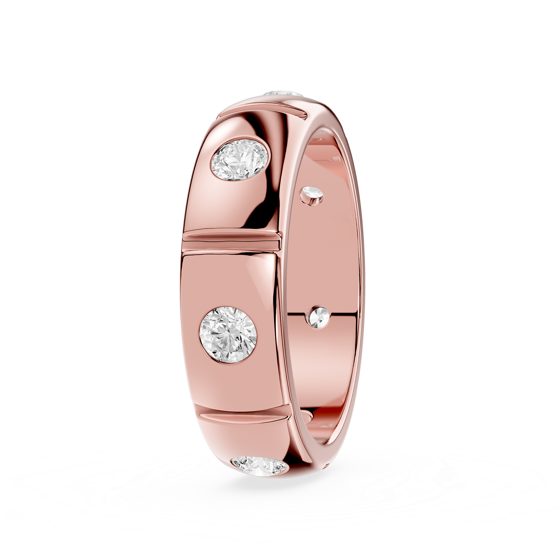 Round Bezel Set Lab Diamond Men's Statement Ring