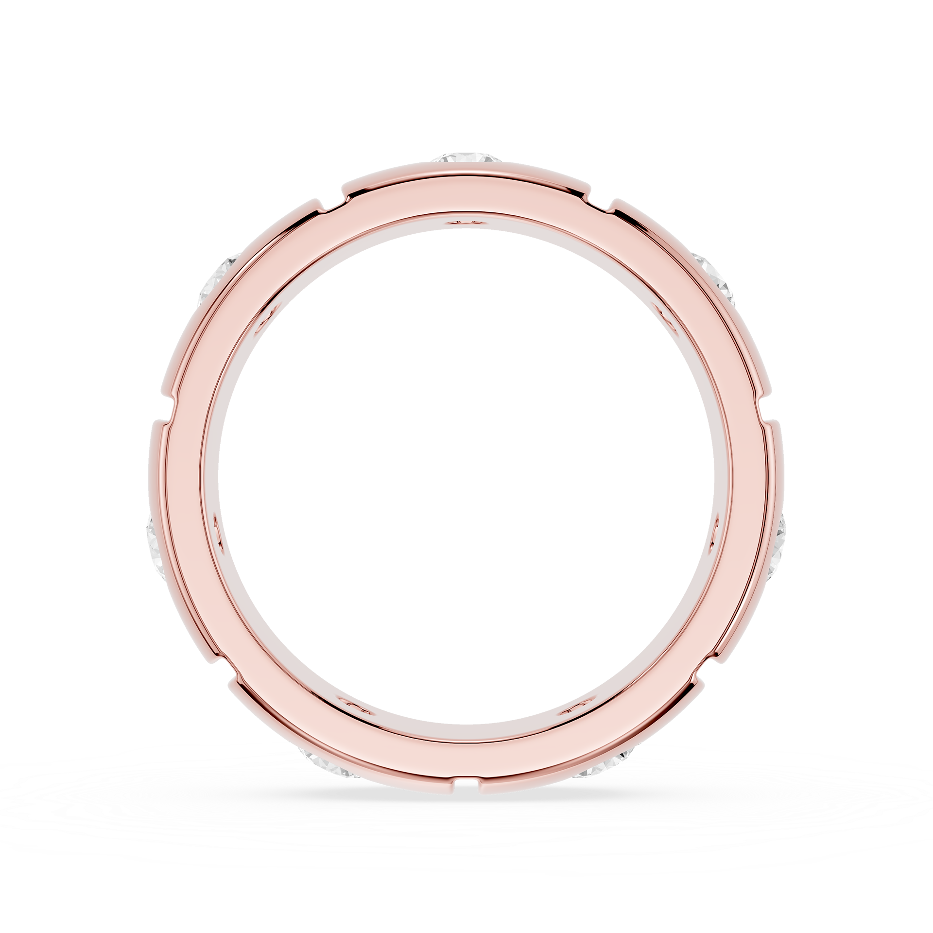 Round Bezel Set Lab Diamond Men's Statement Ring