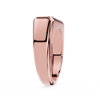 Rose gold ring on a white background