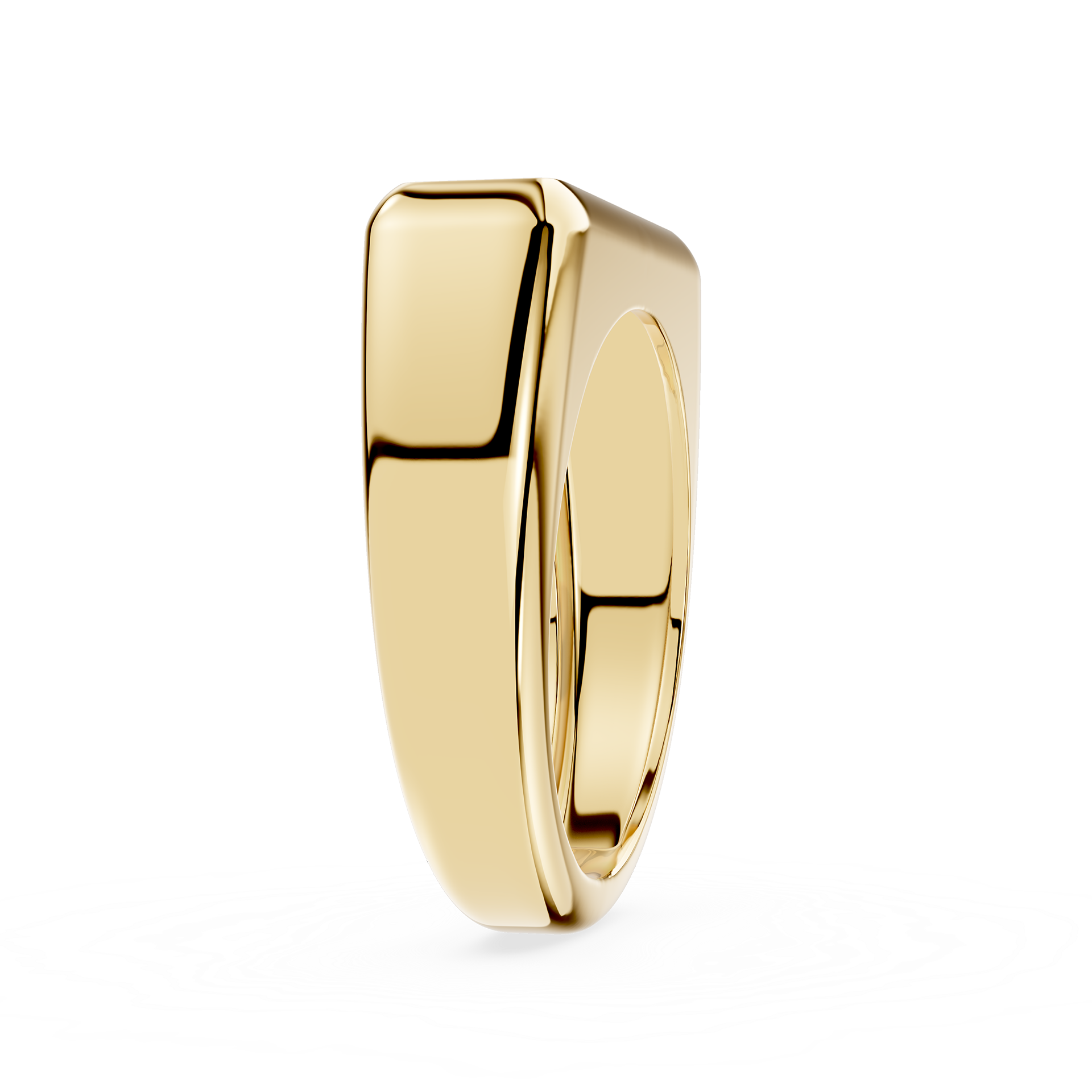 Gold ring on a white background