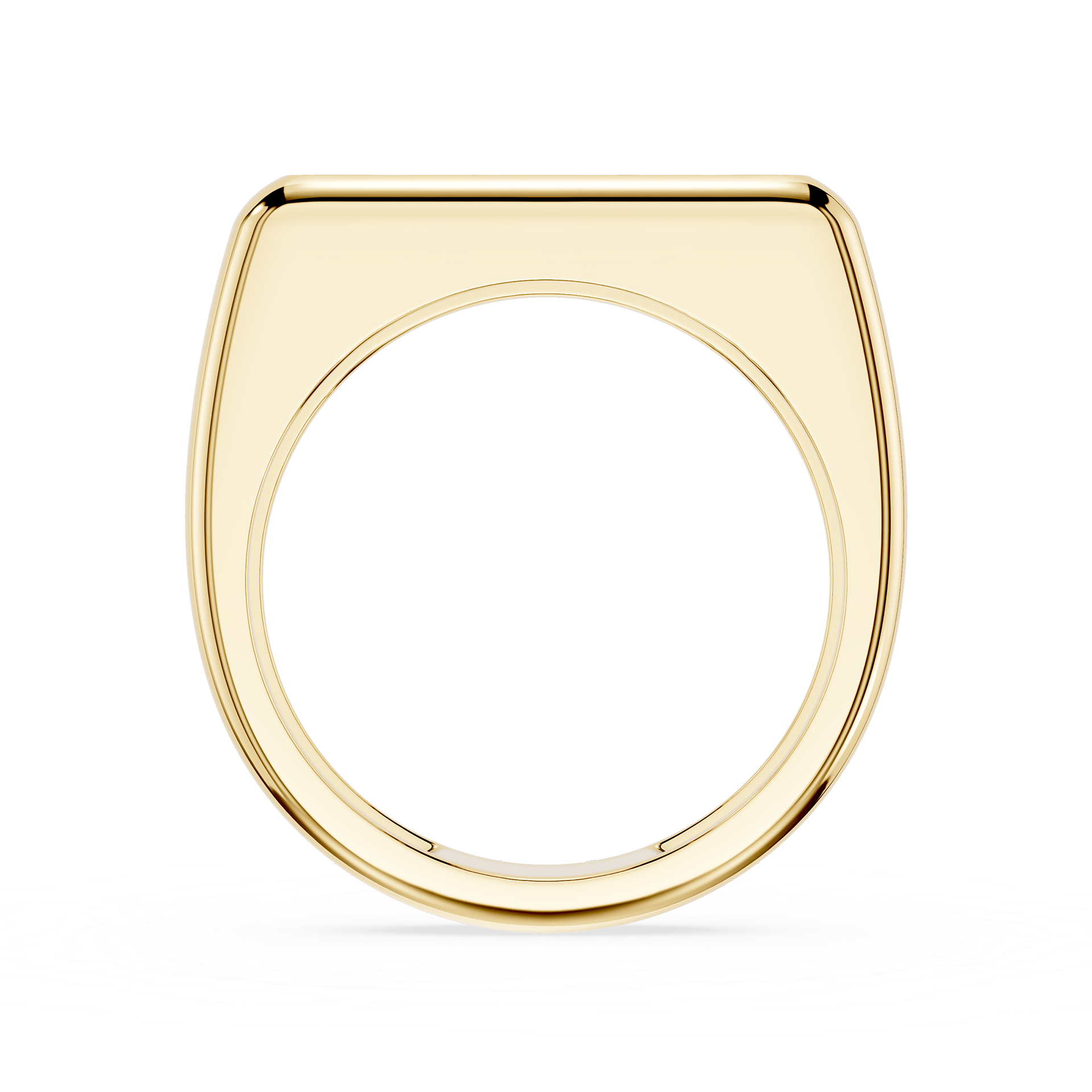 Gold ring on a white background