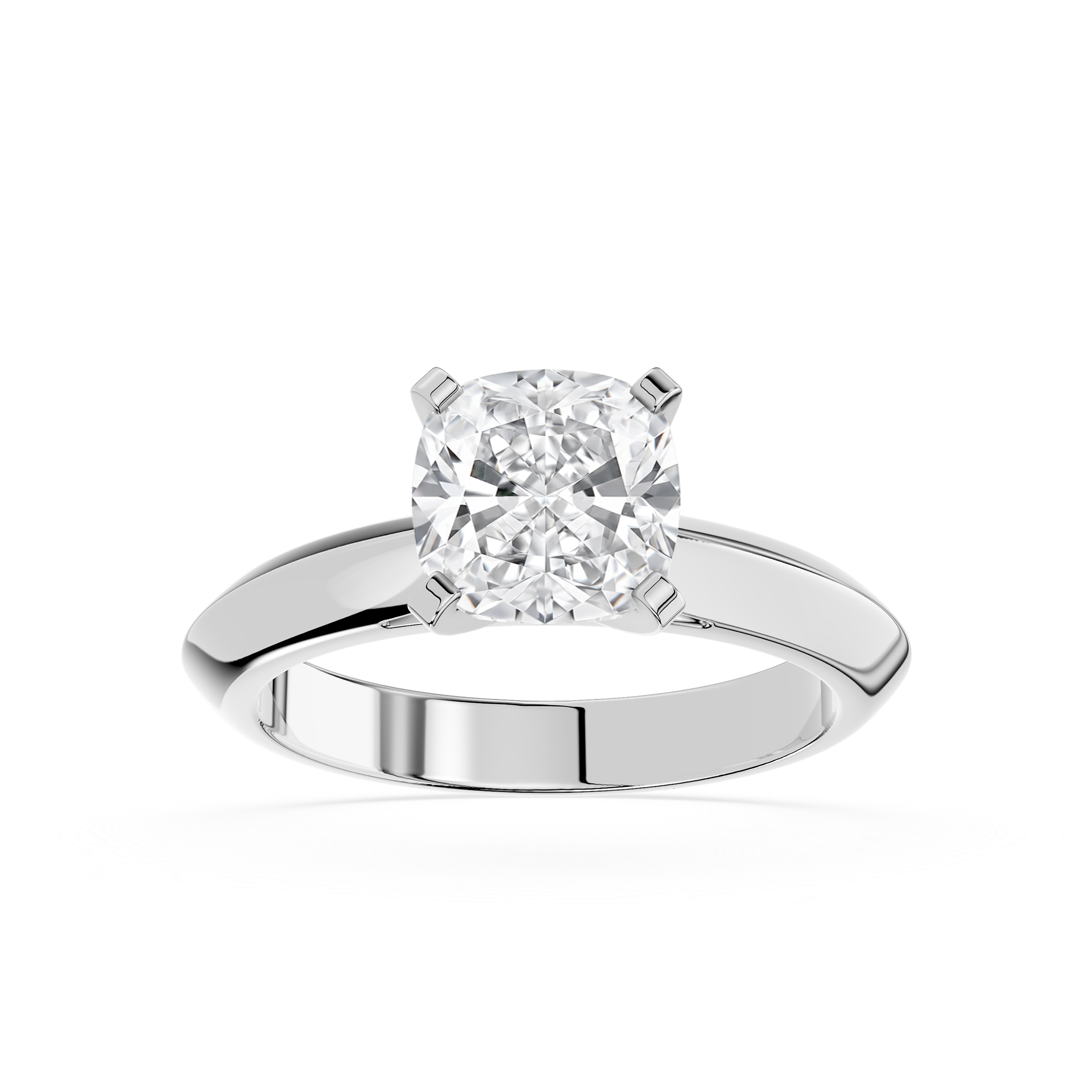 Diamond ring with a white background