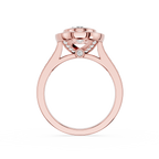 Oval Cut Lab Grown Diamond Bezel Halo Engagement Ring