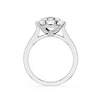 Oval Cut Lab Grown Diamond Bezel Halo Engagement Ring