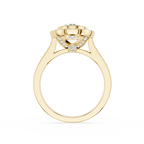 Oval Cut Lab Grown Diamond Bezel Halo Engagement Ring