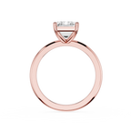 Emerald Lab Diamond Four Prong Solitaire Ring