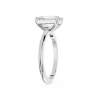 Emerald Lab Diamond Four Prong Solitaire Ring