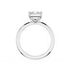 Emerald Lab Diamond Four Prong Solitaire Ring