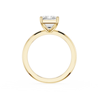 Emerald Lab Diamond Four Prong Solitaire Ring