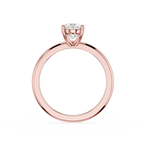 Oval Lab Diamond Four Prong Solitaire Ring