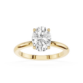 Oval Lab Diamond Four Prong Solitaire Ring