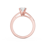 Round Lab Diamond Split Shank Solitaire Ring