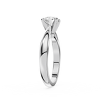 Round Lab Diamond Split Shank Solitaire Ring