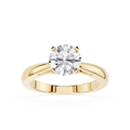Round Lab Diamond Split Shank Solitaire Ring