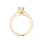 Round Lab Diamond Split Shank Solitaire Ring
