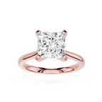 Princess Cut Lab Diamond Four Prong Solitaire Ring