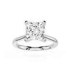 Princess Cut Lab Diamond Four Prong Solitaire Ring