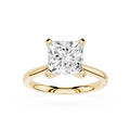 Princess Cut Lab Diamond Four Prong Solitaire Ring