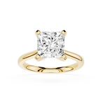 Princess Cut Lab Diamond Four Prong Solitaire Ring